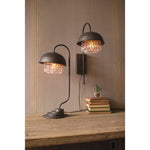 Kalalou CLL1231 Metal Dome Wall Lamp with Gems Detail