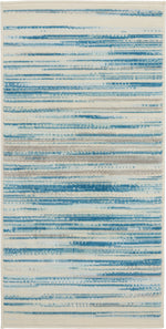 Nourison Jubilant Contemporary Blue Area Rug