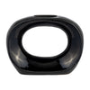 Sagebrook Home 15861-03 Ceramic, 11" Oval Vase, Shiny Black