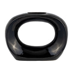 Sagebrook Home 15861-03 Ceramic, 11" Oval Vase, Shiny Black