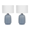 Sagebrook Home 51209-01 Set of 2 Ceramic 19" Table Lamp, Lt Blue