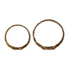 Sagebrook Home 17751-01 Metal, Set of 2, 14/16" Hammered Decorative Rings, Gold
