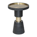 Sagebrook Home 18362-01 21" Wood, Metal Top Side Table, Black & Gold