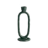 Sagebrook Home 18185-10 Metal, 8" Open Oval Taper Candleholder, Dark Green