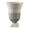 Sagebrook Home 18271-01 Glass, 12" Vase On Marble Base, Sage/Ivory Kd
