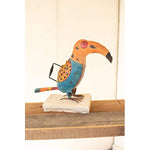 Kalalou NJN2091 Painted Iron Toucan Watering Can