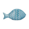Sagebrook Home 17841-03 Ceramic, 13", Zigzag Scaled Fish, Blue
