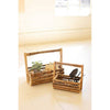 Kalalou CCHA1054 Slatted Baskets with Tall Handles, Set of 2