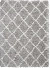 Nourison Ultra Plush Shag Contemporary Grey/Ivory Area Rug