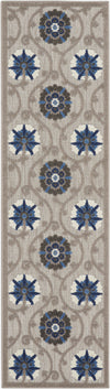 Nourison Aloha Contemporary Grey/Blue Area Rug