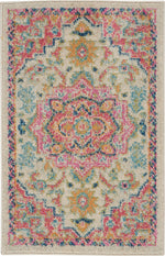 Nourison Passion Transitional Ivory/Pink Area Rug