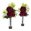 Nearly Natural Tropical Mum Artificial Arrangement (Set of 2)