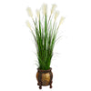 Nearly Natural P1578 63” Wheat Plum Grass Artificial Plant in Decorative Planters