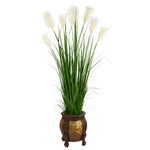 Nearly Natural P1578 63” Wheat Plum Grass Artificial Plant in Decorative Planters