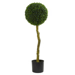 Nearly Natural 5520 3.5' Artificial Green Boxwood Topiary Tree, UV Resistant (Indoor/Outdoor)