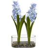 Nearly Natural 14`` Double Hyacinth in Vase Artificial Arrangement