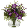 Nearly Natural 1375 Large Mixed Morning Glory with Vase