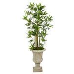 Nearly Natural T2520 4.5` Bamboo Palm Artificial Tree in Sand Finished Urn