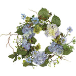 Nearly Natural 20`` Hydrangea Wreath