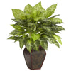 Nearly Natural Dieffenbachia w/Decorative Vase Silk Plant, Green