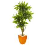 Nearly Natural 9581 75" Artificial Green Boston Fern Tree in Planter, UV Resistant (Indoor/Outdoor)