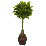 Nearly Natural 5712 5' Artificial Green Money Tree in Decorative Planter