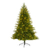 Nearly Natural 6.5` Colorado Mountain Fir ``Natural Look`` Artificial Christmas Tree with 400 Clear LED Lights and 2056 Bendable Branches