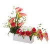 Nearly Natural Mixed Lily and Rose Artificial Arrangement