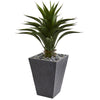 Nearly Natural 8131 3' Artificial Green Agave Plant in Slate Finished Planter