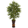 Nearly Natural 5823 5' Artificial Green Bamboo Tree in Bamboo Planter