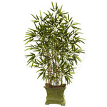 Nearly Natural 5419 45" Artificial Green Bamboo Tree with Decorative Planter