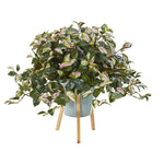 Nearly Natural P1046 23" Artificial Green Hoya Plant in Green Planter with Stand