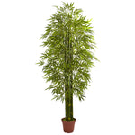 Nearly Natural 5433 7' Artificial Green Bamboo Tree, UV Resistant (Indoor/Outdoor)