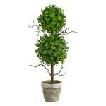 Nearly Natural T2033 2` Eucalyptus Double Ball Topiary Artificial Trees