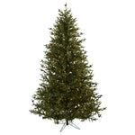 Nearly Natural 5373 7.5' Artificial Green Classic Pine & Pine Cone Christmas Tree