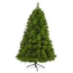 Nearly Natural 6` Green Scotch Pine Artificial Christmas Tree with 300 Clear LED Lights