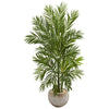 Nearly Natural 5646 5' Artificial Green Areca Palm Tree in Bowl Planter