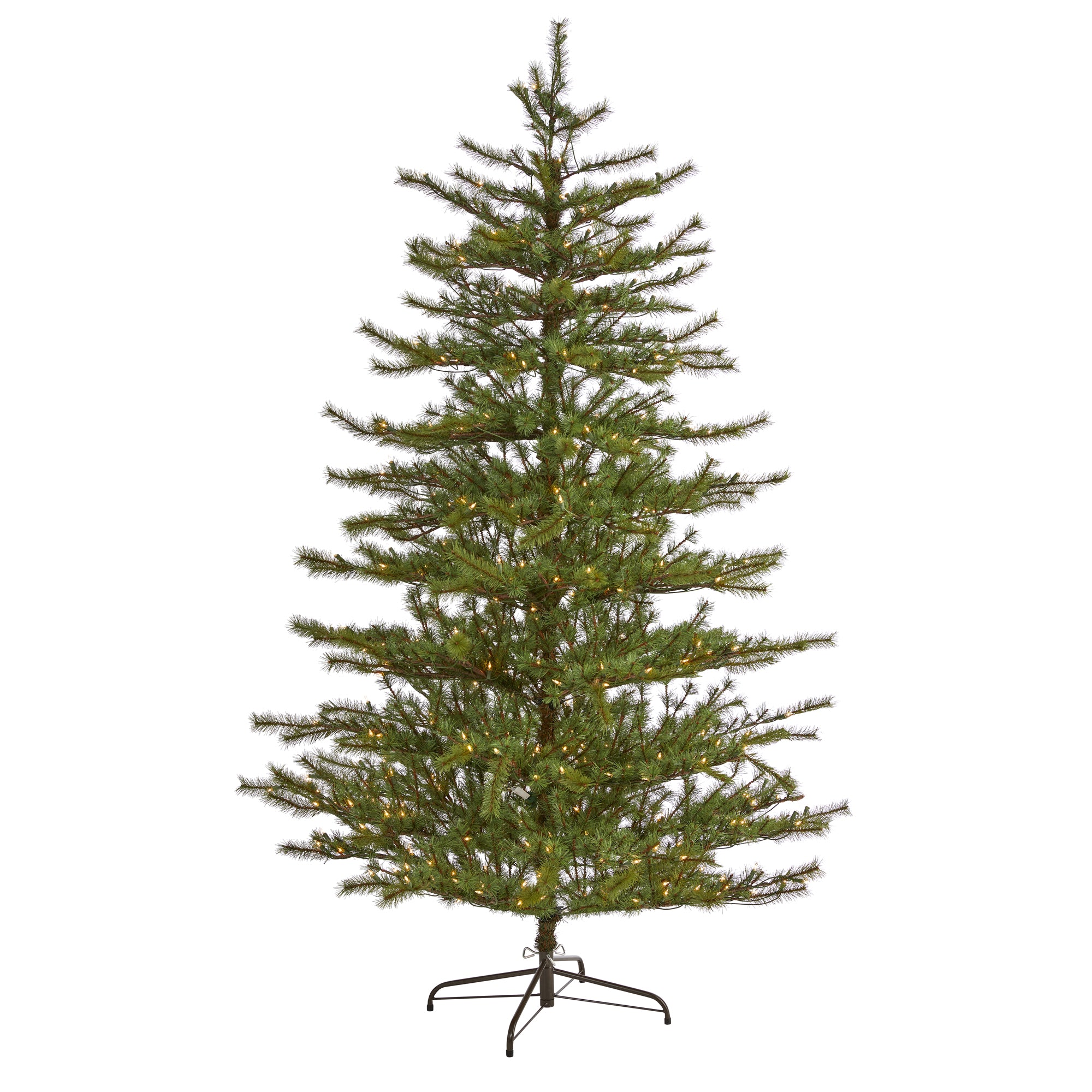 6.5' Lightly Frosted Big Sky Spruce Artificial Christmas Tree with 450  Clear (Multifunction) LED Lights with Instant Connect Technology, Berries,  Pine Cones and 904 Bendable Branches