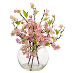 Nearly Natural 4572 Artificial Pink Cherry Blossom in Large Vase