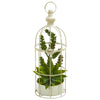 Nearly Natural 8260 16" Artificial Green Succulent Garden Plant in Birdcage