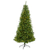 Nearly Natural 6.5` Green Valley Fir Artificial Christmas Tree with 350 Clear LED Lights 1125 Bendable Branches