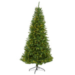 Nearly Natural 6.5` Green Valley Fir Artificial Christmas Tree with 350 Clear LED Lights 1125 Bendable Branches