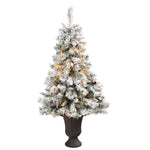 Nearly Natural T2267 4.5` Flo Artificial Christmas Tree and 100 Clear LED Lights