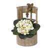 Nearly Natural 12`` African Violet Artificial Plant in Faucet Planter