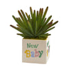 Nearly Natural P1298 11" Artificial Green Cactus Plant in New Baby Planter