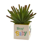 Nearly Natural P1298 11" Artificial Green Cactus Plant in New Baby Planter