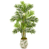 Nearly Natural 9808 61" Artificial Green Areca Palm Tree in Floral Planter