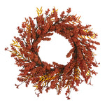 Nearly Natural 18`` Harvest Berry Artificial Wreath