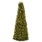 Nearly Natural 5921 39" Artificial Green Boxwood Cone with Lights