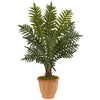 Nearly Natural 6317 4' Artificial Green Evergreen Plant in Terracotta Planter